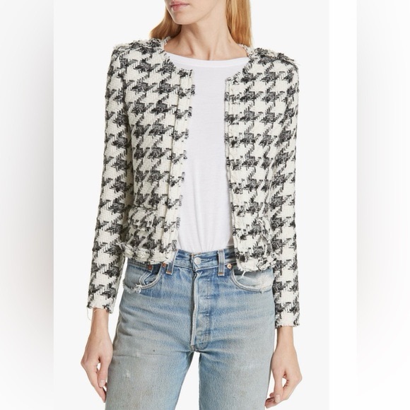 Iro Hope Houndstooth Wool Blend Jacket